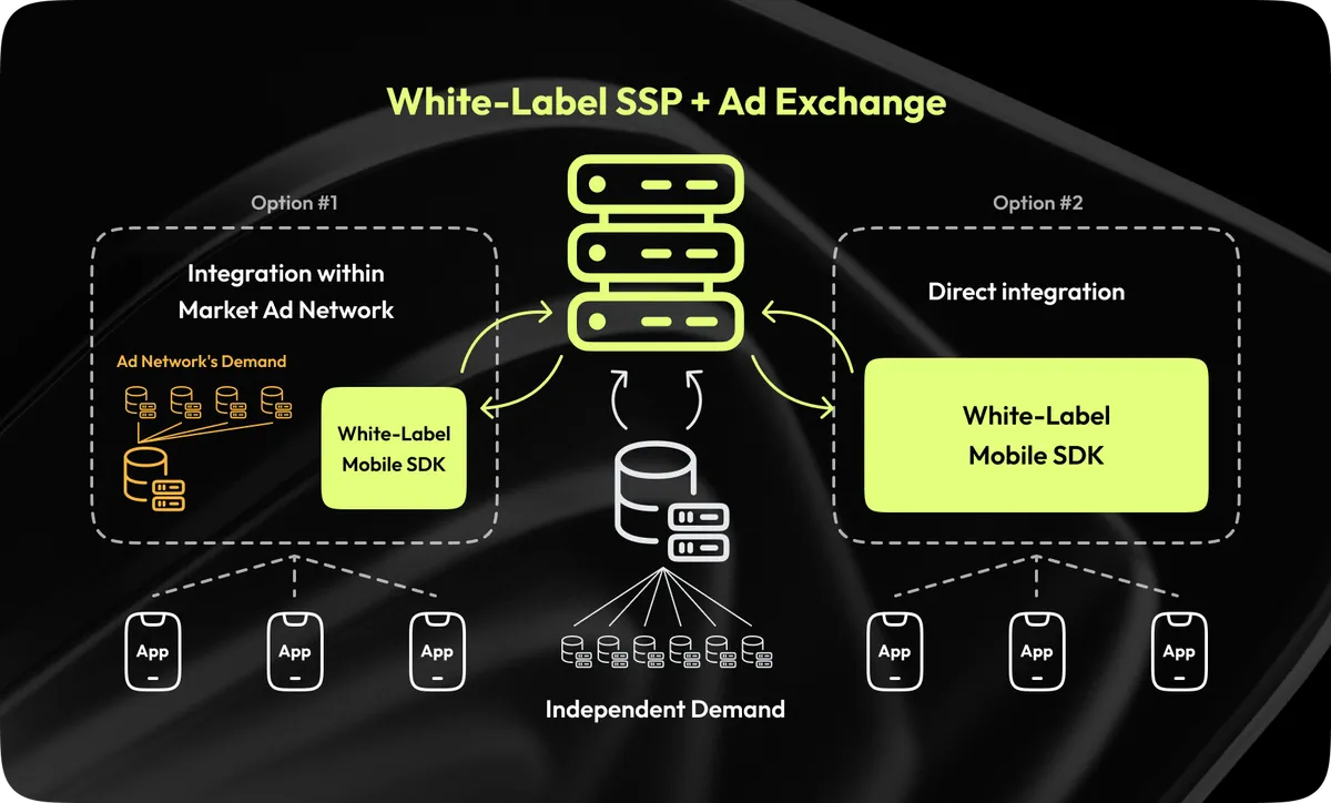 Options for monetizing apps by connecting independent traffic sources